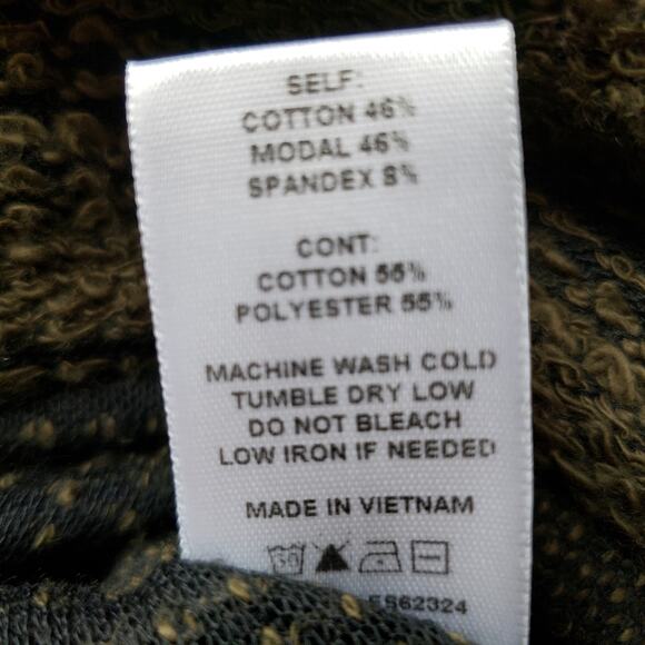 NWT Chalet Moss Green Striped Long Sleeve Wrap Sweater - Picture 12 of 12